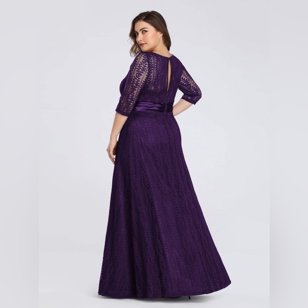 Ever Pretty, Size 16, Deep Purple Long Sleeve Formal Dress, Mother of the Bride - Picture 2 of 12